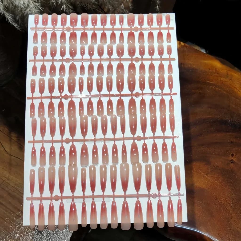 Sada nalepovacích nehtů, krátké/střední/dlouhé, ovál/stiletto, 30 ks